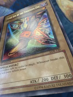 Legend Blue Eyes 1st Edition Right Leg Forbidden One LOB-120 English 💎NM LP +💎 - Image 5