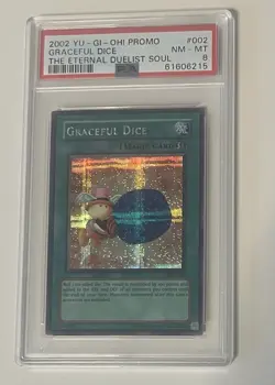 2002 YU-GI-OH! THE ETERNAL DUELIST SOUL PROMO #002 GRACEFUL DICE PSA 8 - Image 1