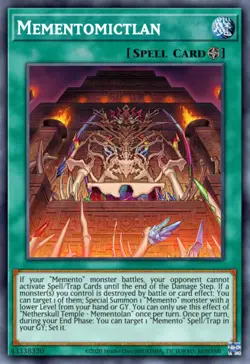 Yugioh! LP Mementomictlan - VASM-EN008 - Collector's Rare - 1st Edition Lightly - Image 1