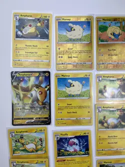 15 Card Lot Of Ampharos Flaffy Mareep Chilling Reign Pokemon TCG Rare V - Image 2