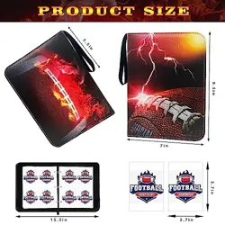 Football Card Binder with Sleeves, Trading Cards Album Fits 400 400 Pockets - Image 3