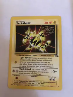 VINTAGE POKEMON BLACK STAR PROMO CARD - #2 ELECTABUZZ (WB MOVIE STAMP) WOTC NM - Image 2