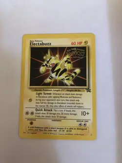 VINTAGE POKEMON BLACK STAR PROMO CARD - #2 ELECTABUZZ (WB MOVIE STAMP) WOTC NM - Image 3