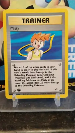 MISTY Gym Heroes POKEMON 1st Edition Non-Holo TRAINER 2000 Trading Card 102/132 - Image 1