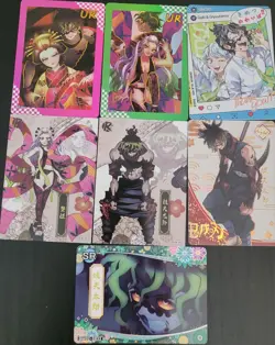 Daki & Gyutaro Card Lot Of 7 Cards Demon Slayer CCG Anime Upper Rank Demon - Image 1