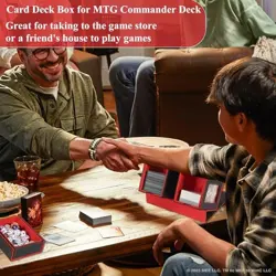 Card Deck Box for Trading Cards with Dice Storage, Double window separation - Image 3