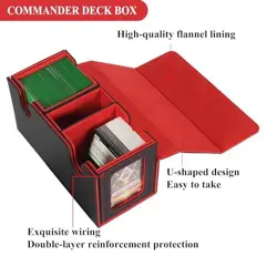 Card Deck Box for Trading Cards with Dice Storage, Double window separation - Image 4