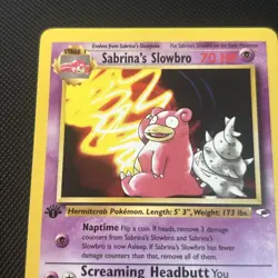 Pokemon Card Sabrina's Slowbro Gym Heroes 1st Edition Uncommon 60/132 Near Mint - Image 4
