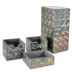 Dmoicols Card Deck Box for 200+ Sleeved Cards, Laser Leather Trading Card - Image 1