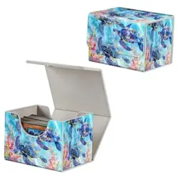Card Deck Box for MTG, Fits 100+ Single Sleeved Card Deck Box-1 Sea Turtle - Image 1
