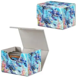 Card Deck Box for MTG, Fits 100+ Single Sleeved Card Deck Box-1 Sea Turtle - Image 2