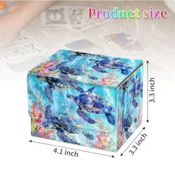Card Deck Box for MTG, Fits 100+ Single Sleeved Card Deck Box-1 Sea Turtle - Image 4