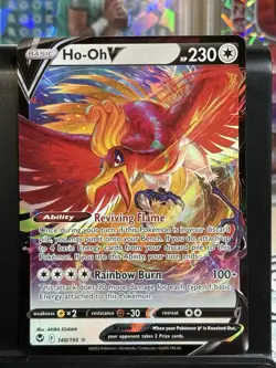 Pokemon TCG Ho-Oh V 140/195 Silver Tempest Ultra Rare Card - Image 1