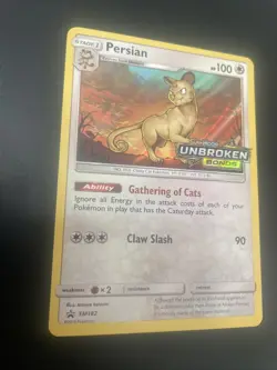 Pokemon Card Persian SM182 Black Star Promo SM Unbroken Bonds - Image 2