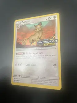 Pokemon Card Persian SM182 Black Star Promo SM Unbroken Bonds - Image 3