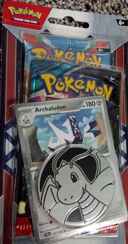Archaludon Trading Card Booster 2-Pack with Dragonite Coin - Image 1