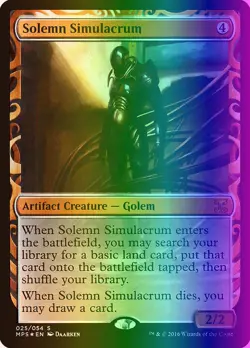 MTG Magic the Gathering Solemn Simulacrum (25/54) Kaladesh Inventions LP FOIL - Image 1