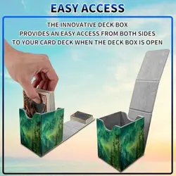 Forest Deck Box, MTG Commander Case for Trading Cards, 100+ Sleeved With PU 554 - Image 5