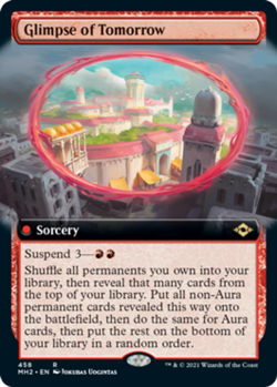 NM-Mint, English MTG Regular Glimpse of Tomorrow - Extended Art Modern Horizons - Image 1