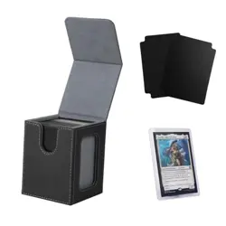 Venssu MTG Deck Box With Slot For Commander Display, Patented Black＆Grey - Image 1