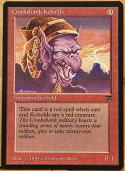 LIMITED EDITION Legends Vintage MtG Crookshank Kobolds Unplayed NM - Image 1