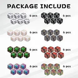 48 Pieces MTG Counter Dice Plus 1 Set in 8 Colors, Life Counters +1/+1 Tokens - Image 3