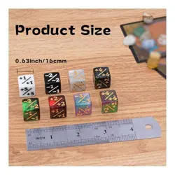 48 Pieces MTG Counter Dice Plus 1 Set in 8 Colors, Life Counters +1/+1 Tokens - Image 4
