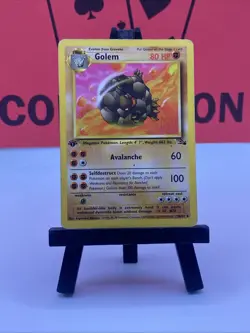Golem 36/62 Fossil WOTC 1st Edition Pokemon TCG Regular Uncommon 1999 MP - Image 2