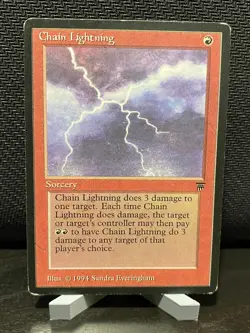 Chain Lightning Common Legends Magic: The Gathering Lightly Played - Image 1