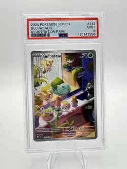 Bulbasaur 2024 Pokemon-Stellar Crown #143/142 Illustration Rare PSA Mint 9 - Image 1