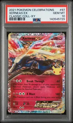 Pokemon Xerneas EX 97/146 Celebrations: Classic Collection Holo PSA 10 - Image 1