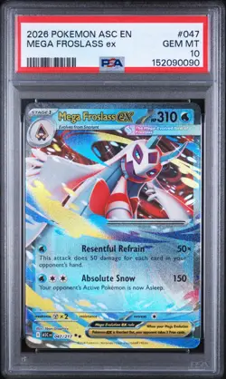 2026 POKEMON ASC EN-ASCENDED HEROES #047 MEGA FROSLASS EX PSA 10 - Image 1