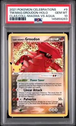 2021 Pokemon Sword & Shield Celebrations 9 Team Magma's Groudon PSA 10 145859263 - Image 1