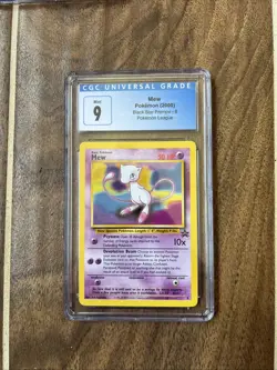 Pokemon Mew 2000 Black Star Promos 8 Pokemon League CGC 9 - Image 1