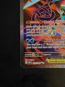 Pokemon Chaos Rising Mega Greninja EX 100/086 Secret Rare Holo - Image 4