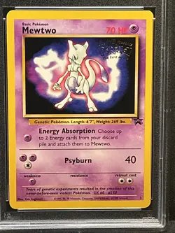 Mewtwo #3 WB Stamp 1999 Pokemon Game Movie Promo PSA 8 - Image 2