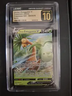 2022 Pokemon PokeMon Go Alolan Exeggutor V Holo Japanese 005/071 CGC PRISTINE 10 - Image 1
