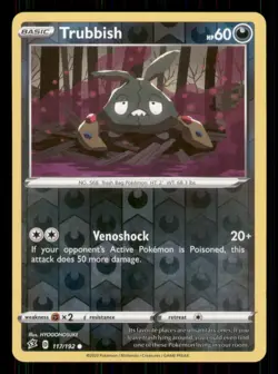 Trubbish SWSH02: Rebel Clash #117/192 Common Reverse Holo Pokemon LP - Image 1