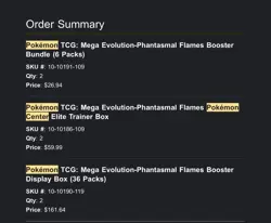 Lot Of 3 - Pokemon Mega Evolution Phantasmal Flames Booster Bundle CONFIRMED - Image 2