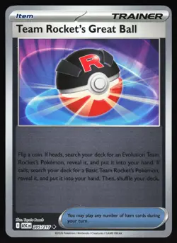 Team Rocket's Great Ball 205/217 Ascended Heroes Pokemon Reverse Holo NM - Image 1