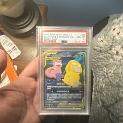 2023 POKEMON SIMPLIFIED CHINESE SUPER RARE #159 SLOWPOKE & PSYDUCK GX PSA 10 - Image 1
