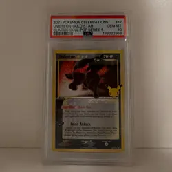 Pokemon Company Umbreon Star #17 Celebrations Classic Collection PSA 10 Holo - Image 1