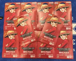 One Piece TCG OP-13 Carrying On His Will Sleeved Booster Pack Lot of 10 English - Image 1