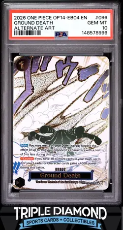 2026 One Piece The Azure Sea's Seven OP14-096 Ground Death Alt Art PSA 10 BNB469 - Image 1
