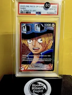 Sabo 2025 One Piece OP13 Alternate Art - Leader - #004 PSA 10 - Image 1