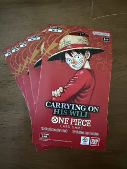 (x5) One Piece TCG: Carrying On His Will Sleeved Booster Pack Lot OP-13 ENGLISH - Image 1