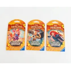 Disney Lorcana: Wilds Unknown Sleeved Booster Pack Art Bundle [Set of 3] - Image 1