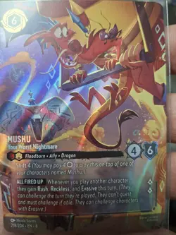 Mushu - Your Worst Nightmare Enchanted 218/204 Disney Lorcana Reign Of Jafar Nm - Image 1