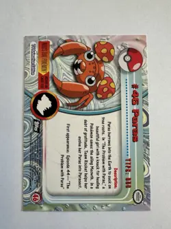 Paras Topps Series #46 Non-Holo 1999 Pokemon - Image 2