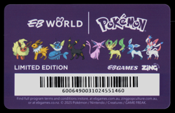 EEVEE Pokemon Day EB World Membership Card - Level 3 - EB Games Exclusive - Image 2